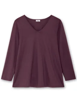 sheego Langarmshirt burgund – Produktbild 1 von 1