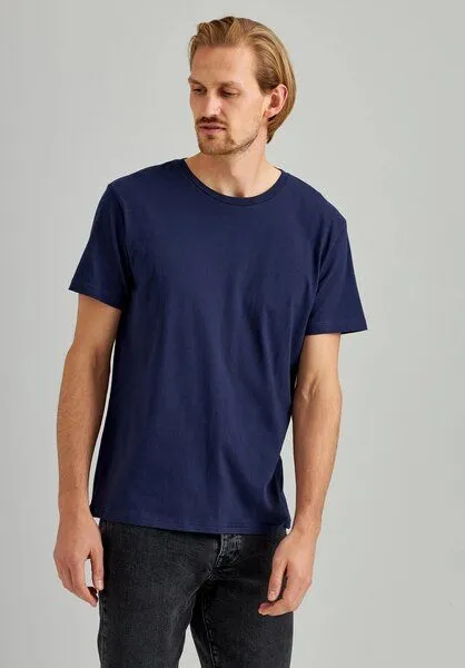 THOKKTHOKK ThokkThokk TT02 T-Shirt Herren (GOTS, vegan, Bio-Baumwolle), Midnight (blau), – Produktbild 1 von 5
