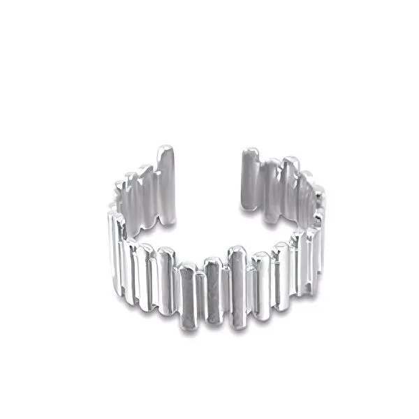 ELEKTROPULLI Größenvariabler LINE Ring ca. Ø 18 - 20mm von Elektropulli, Silber, – Produktbild 2 von 3