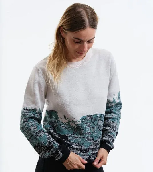 Gary Mash GARY MASH Pullover Lamona aus feinem Jacquardstrick, Verlauf (weiß), – Produktbild 1 von 4