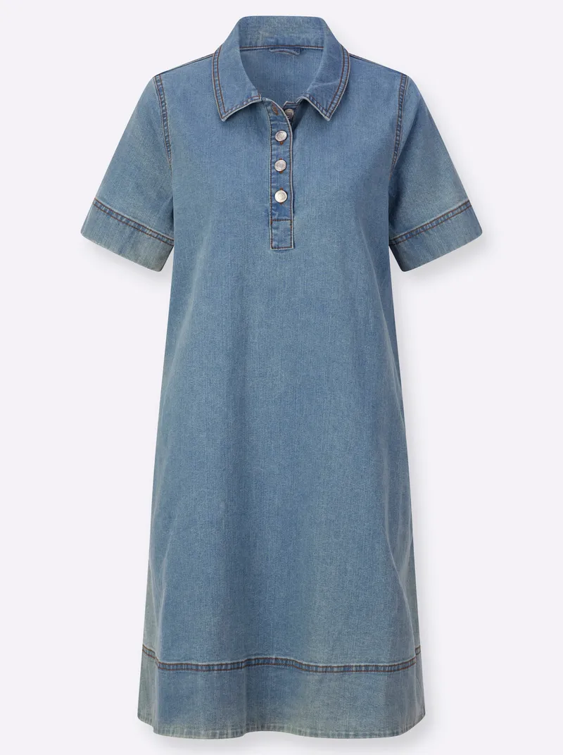 Witt Jeanskleid blue-bleached, Blue-bleached, – Produktbild 1 von 2