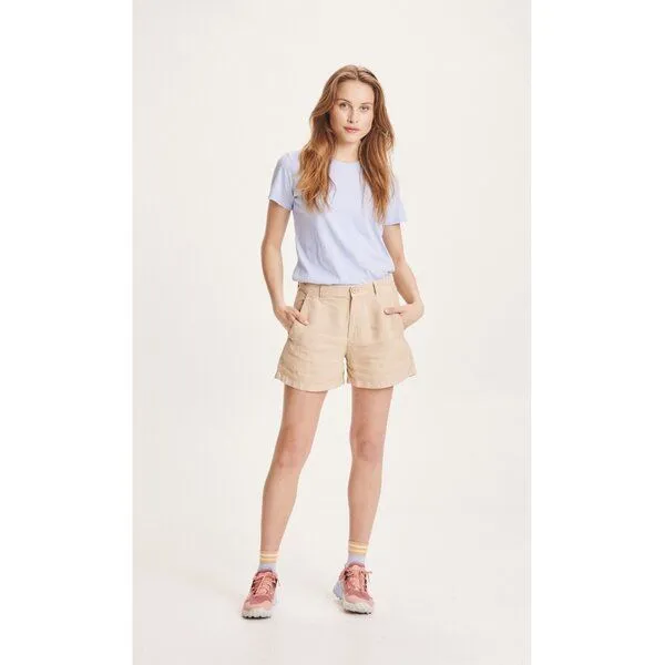 KnowledgeCotton Apparel KnowledgeCotton Apparel Leinenshorts - SENNA loose shorts - aus Bio-Leinen, Natur (safari), – Produktbild 2 von 3