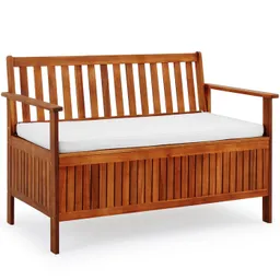 Casaria® Gartenbank Akazienholz 120x65x85cm Stauraum – Produktbild 1 von 1