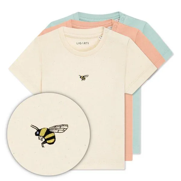LIGARTI LIGARTI Babyshirt - Brumhilde die Hummel, Sand, – Produktbild 3 von 3