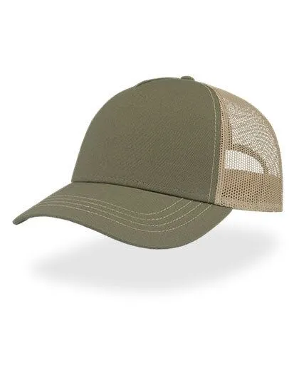 Atlantis Headwear Atlantis Headwear Freizeit-Truckercap aus recyceltem Polyester-Segeltuch, Olive/khaki, – Produktbild 2 von 2