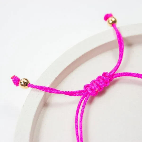 Bow & Hummingbird Bow & Hummingbird Armband auf Karte - Anker, Neon-pink, – Produktbild 3 von 4