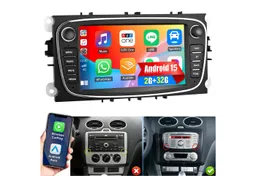 ESSGOO Android15 Für Ford Focus Mk2 Mondeo C/S-MAX Galaxy Kuga GPS Autoradio Navigationsgerät (Carplay Android Auto Bluetooth EQ USB GPS Navi WIFI Touchscreen) – Produktbild 1 von 1