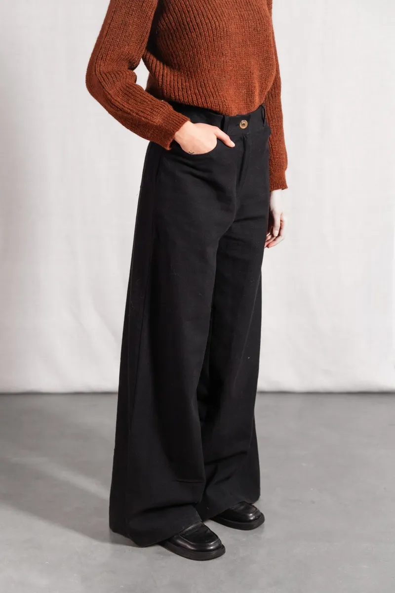 Jyoti - Fair Works Jyoti - Fair Works Damen vegan Hose Tarani Schwarz, Schwarz, – Produktbild 2 von 2