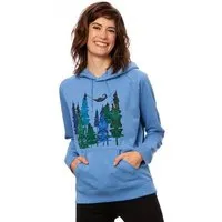 FellHerz FellHerz Damen Hoodie Wood Girl blue melange, Bio Fair und Vegan – Produktbild 1 von 2