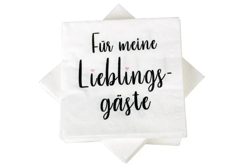 Bestlivings Papierserviette 33x33cm 20er Pack, (3-lagig, 1/4 Falz), Hochwertige Papierservietten Papier-Tuch, Party, Geburtstag, Feiern, Weiß, – Produktbild 1 von 5