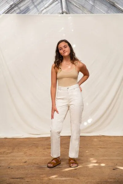 MATONA Matona Jeans für Erwachsene aus Bio-Baumwolle / Utility Pants Adult, Weiß, – Produktbild 3 von 4