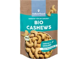 followfood followfood Bio-Cashewkerne, geröstet und gesalzen, 150 g – Produktbild 1 von 1