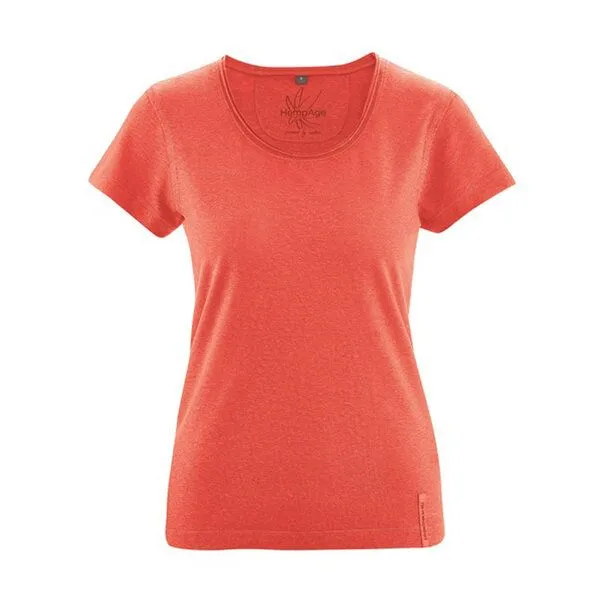 HempAge HempAge Damen T-Shirt mit Rollsaum Hanf/Bio-Baumwolle, Crab, – Produktbild 1 von 3