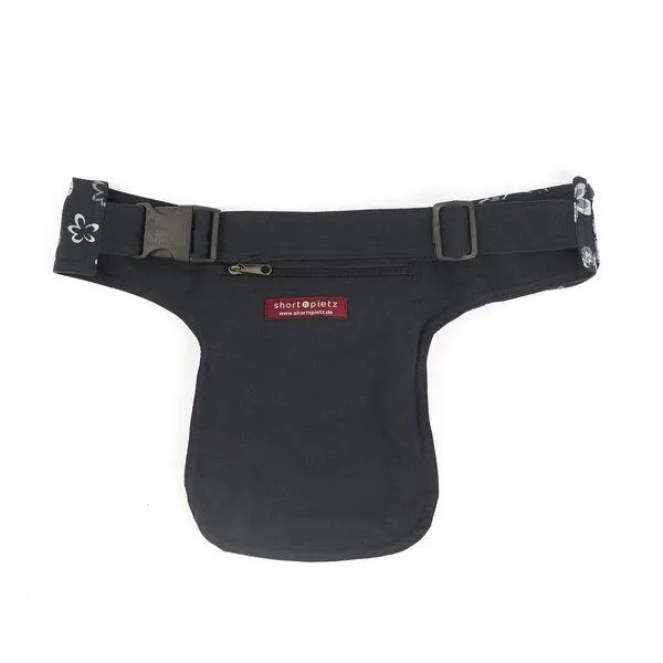 short'n'pietz short'n'pietz handgenähte Gürteltasche mit verstellbarem Gürtel, Schwarz weiss, – Produktbild 2 von 4