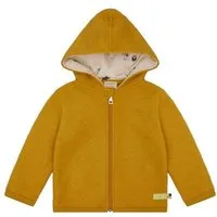 loud proud loud + proud Babys & Kinder Wollfleece-Jacke mit Kapuze, GOTS-zertifiziert, Curry(gelb), – Produktbild 1 von 1