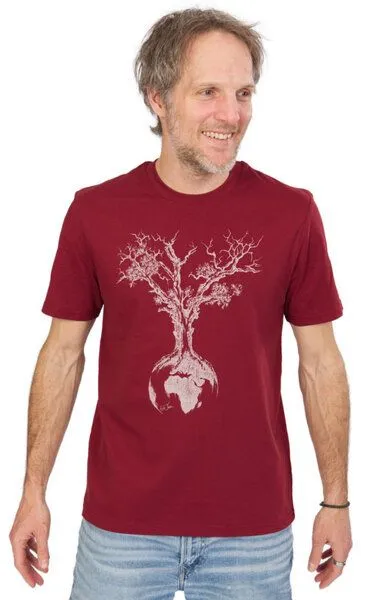 Life-Tree Life-Tree Shirt aus Biobaumwolle Fairwear für Herren Weltenbaum – Produktbild 4 von 5