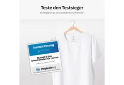 Burnell & Son Burnell & Son Unterhemd T-Shirt Business mit Kurzarm und Rundhals für Herren aus Baumwolle (Packung, Set, Spar-Pack, Spar-Packung, Spar-Set, 3-St., 3er-Pack) Feinripp, extra lang – Produktbild 1 von 1