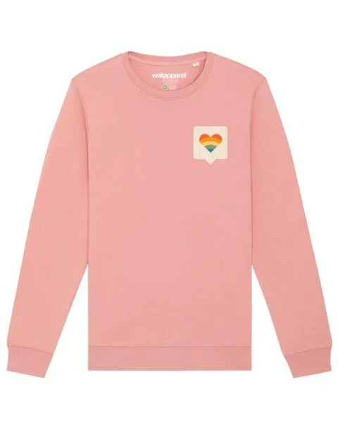 watapparel watapparel Sweatshirt Unisex Von Herzen, Canyon pink, – Produktbild 1 von 3