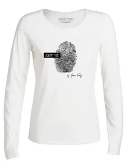 Human Family Human Family Damen Longsleeve - "Have Fun - Just Me" in white – Produktbild 1 von 1