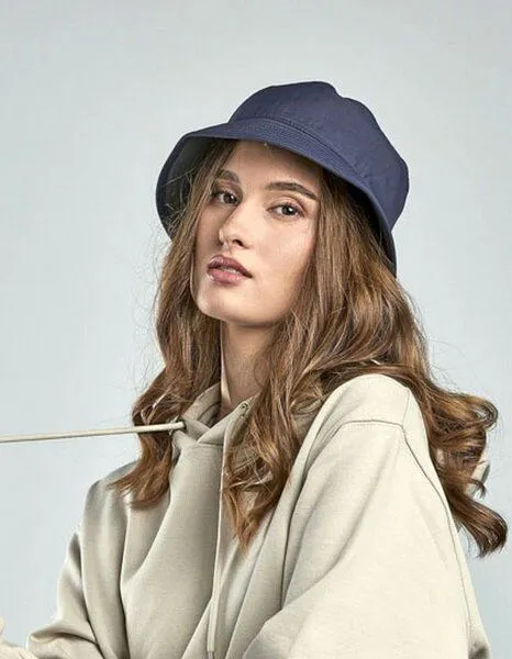 Atlantis Headwear Atlantis Headwear Wendbarer Winter Bucket Hat Fischerhut mit Innenfutter, Navy/dunkelgrau, – Produktbild 3 von 4