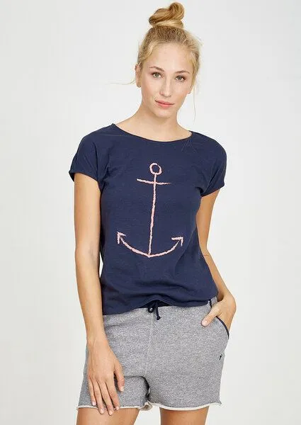 recolution recolution T-Shirt #ANCHOR navy blau – Produktbild 2 von 3