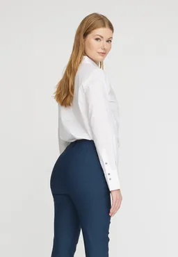 LAURIE LAURIE Damen vegan Hose Elizabeth Slim Crop Marineblau – Produktbild 1 von 1