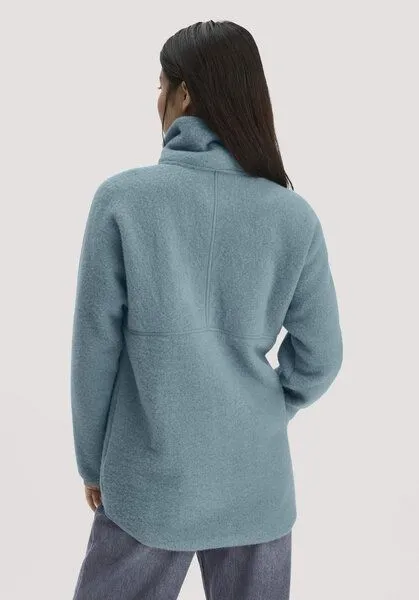 hessnatur hessnatur Wollfleece Jacke Oversized aus reiner Bio-Merinowolle, Gletscherblau, – Produktbild 2 von 4