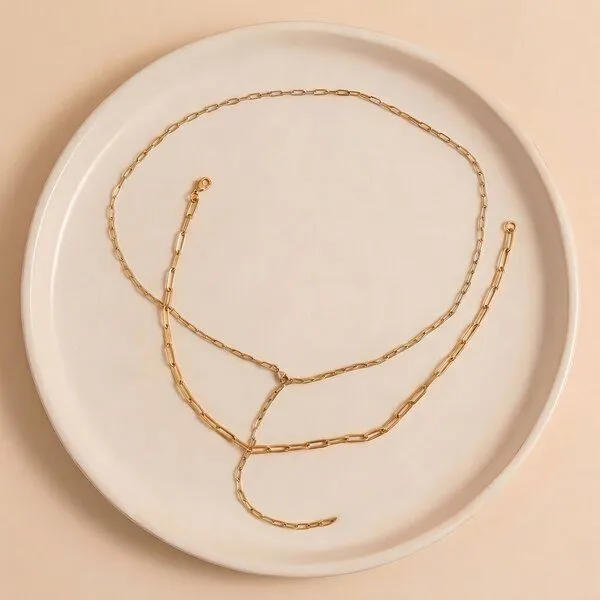 ELEKTROPULLI ELEKTROPULLI Variabel einstellbare & tragbare Gliederkette in 2 Varianten und 5 Längen, Gold, – Produktbild 3 von 3