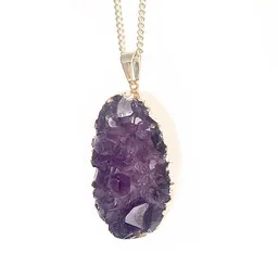 Crystal and Sage Crystal and Sage Amethyst Halskette mit Druse – Produktbild 1 von 1