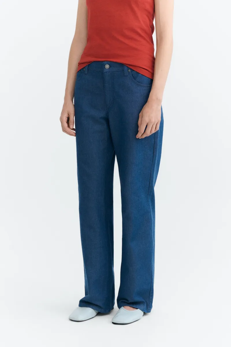 thinking mu Thinking MU Damen vegan Jeans Mit Niedriger Leibhöhe Naturfarben Kettan Indigo, Blau, – Produktbild 2 von 2