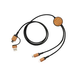XD Collection XD Collection Ohio 6-in-1-Kabel aus RCS zertifiziert recyceltem Kunststoff – Produktbild 1 von 1