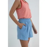 TWOTHIRDS TWOTHIRDS Damen vegan Shorts Walfisch Denim Blau – Produktbild 1 von 1
