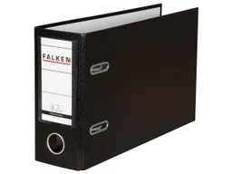Falken 10 Falken Ordner, kaschierter Karton PP, 250 g/m², DIN A5 quer, RB 80 mm, schwarz – Produktbild 1 von 1