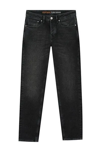 Kuyichi KUYICHI Herren Jeans Jim Regular Slim Vintage Black Bio-Baumwolle/rec. Baumwolle, Vintage black, – Produktbild 3 von 5