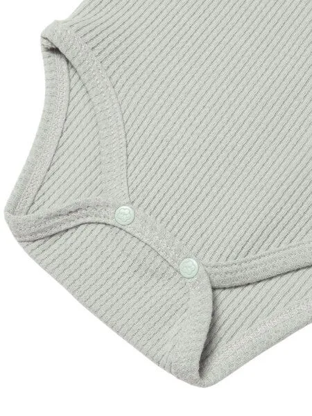 Biorganic Biorganic Waffle Smile Baby Kurzarmbody, Mint, – Produktbild 4 von 4