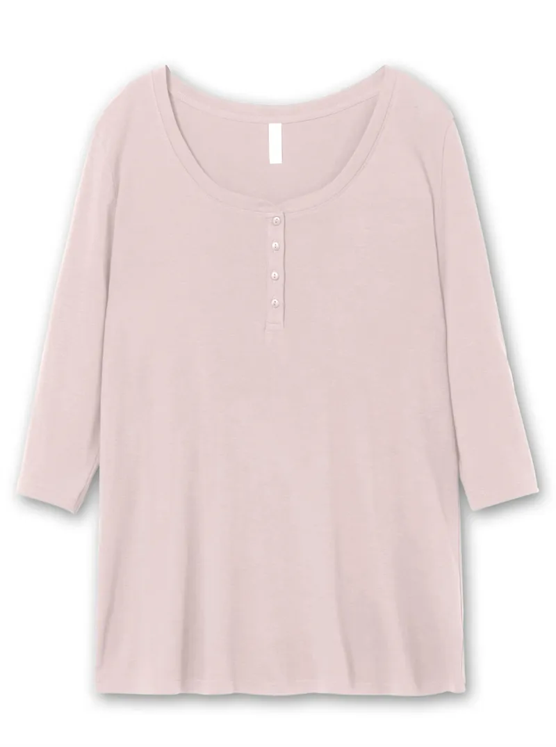 sheego 3/4-Arm-Shirt hellrosé, Hellrosé, – Produktbild 1 von 2