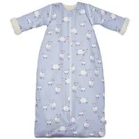 Cotonea Cotonea Bio Kinderschlafsack mit Teddyplüsch-Futter & abnehmbare Arme, Design: schäfchen (blau), – Produktbild 1 von 1