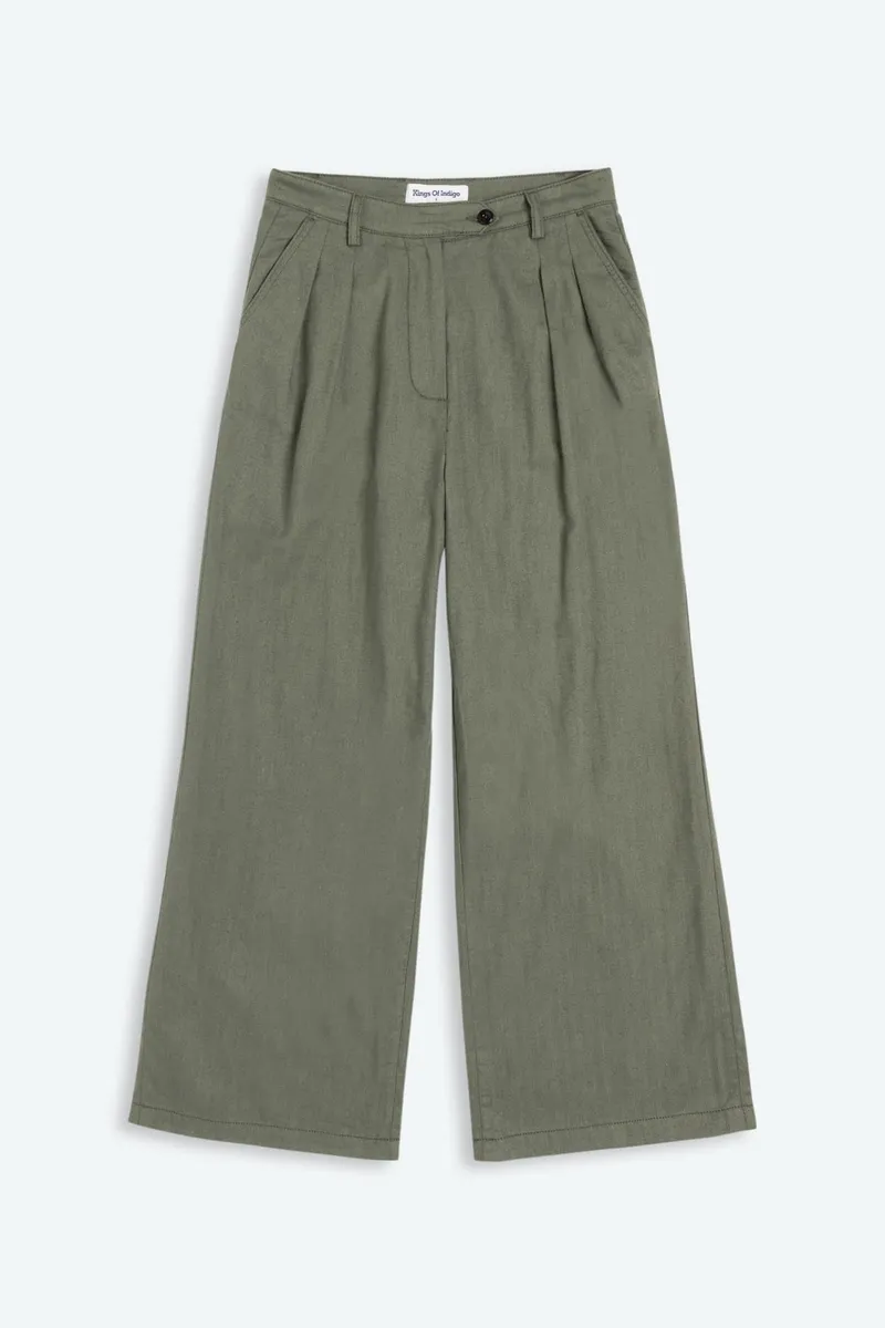 Kings Of Indigo Kings of Indigo Damen vegan Hose Koujo Glühwein Basilikum Grün, Grün, – Produktbild 2 von 2