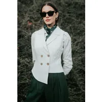 De IONESCU De IONESCU Damen vegan Weste Crisana Off White, Weiß, – Produktbild 1 von 1