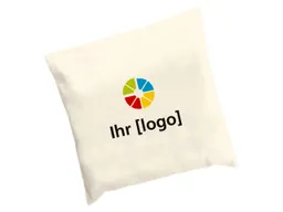 Anti-Stress-Kissen natur inkl. 1-4-farbigem Aufdruck 12 x 12 cm, Kräuterfüllung – Produktbild 1 von 1