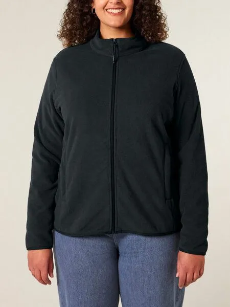 Human Family Human Family Basic Damen Fleecejacke "Guide" aus recyceltem Polyester, Schwarz, – Produktbild 1 von 4