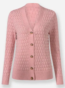 Witt Ajourstrickjacke rosenquarz-meliert – Produktbild 1 von 1