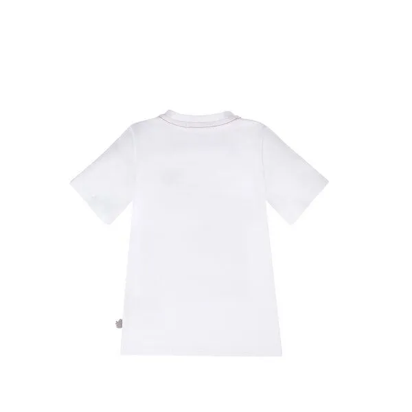 Marraine Kids Marraine Kids T-Shirt aus Bio Baumwolle mit platziertem Druck, Weiss / kirschrot, – Produktbild 3 von 4