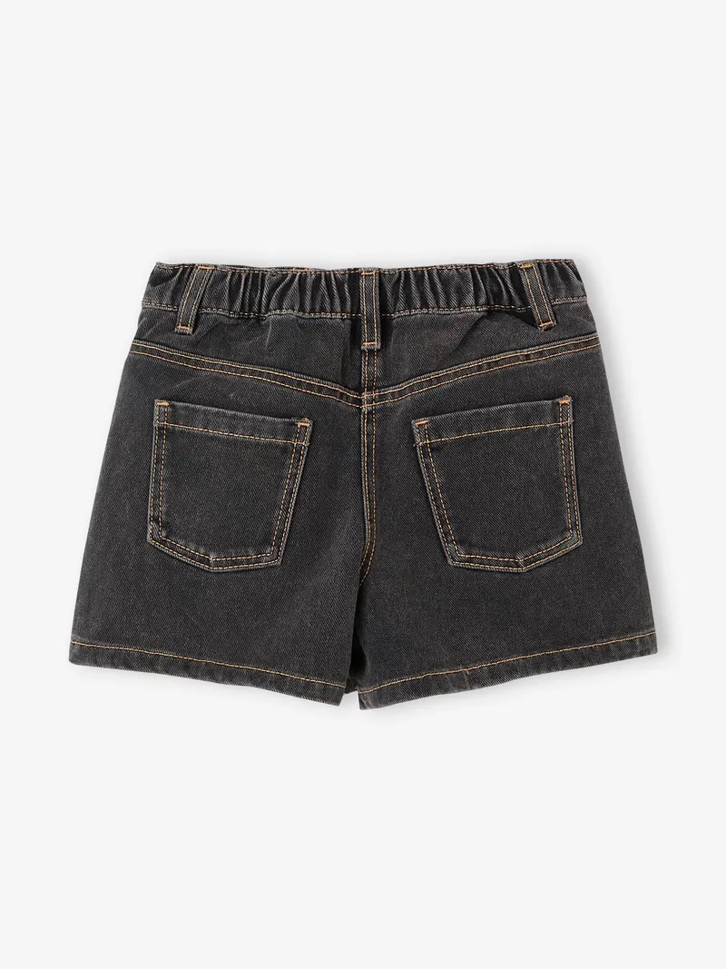Vertbaudet Mädchen Hosenrock aus Denim, Anthrazit, – Produktbild 2 von 3