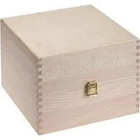 Karteikartenbox aus Holz mit Deckel, DIN A7 – Produktbild 1 von 1