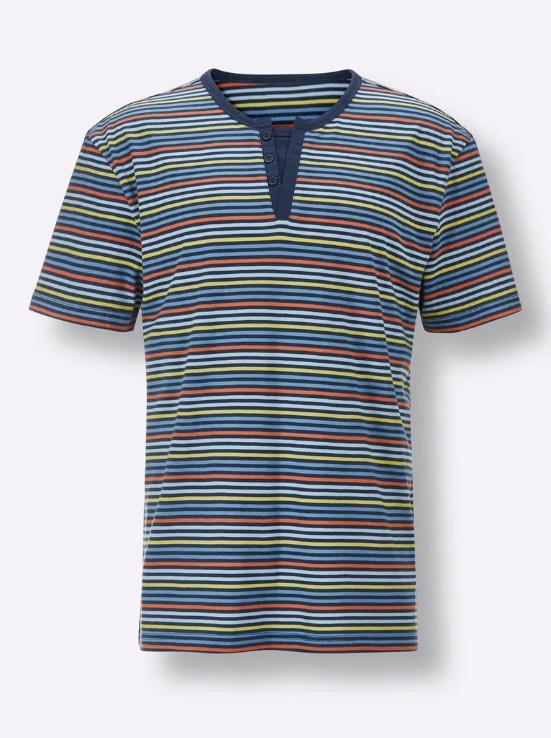 wäschepur men Shorty dunkelblau-mittelblau-gestreift, Dunkelblau-mittelblau-gestreift, – Produktbild 2 von 2