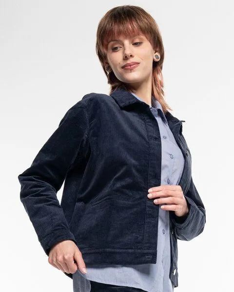 Alma & Lovis Alma & Lovis Lässige Cordjacke aus Organic Cotton | Corduroy Jacket, Night blue (dunkelblau), – Produktbild 1 von 4