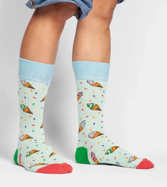 DillySocks DillySocks Socken Ice Cream Party aus Biobaumwoll-Mix, Mehrfarbig, – Produktbild 3 von 4