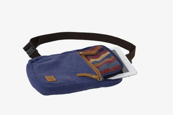Dragolina Dragolina Crossbody Tablettasche Faun W. mit Webstoff der Pwo Karen, Azurblau (blau), – Produktbild 4 von 4