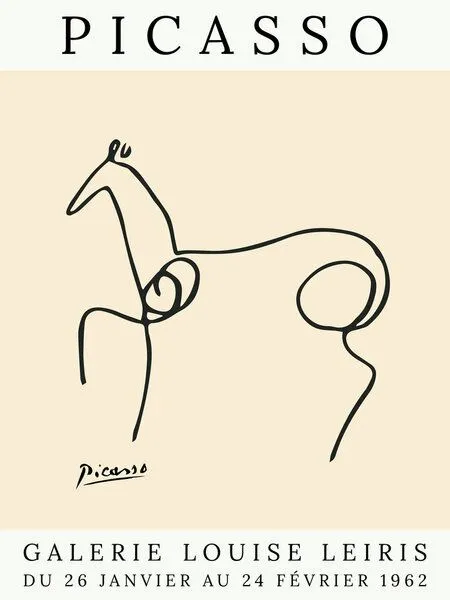 Photocircle Photocircle Poster / Leinwandbild - Picasso Pferd – beige – Produktbild 1 von 4